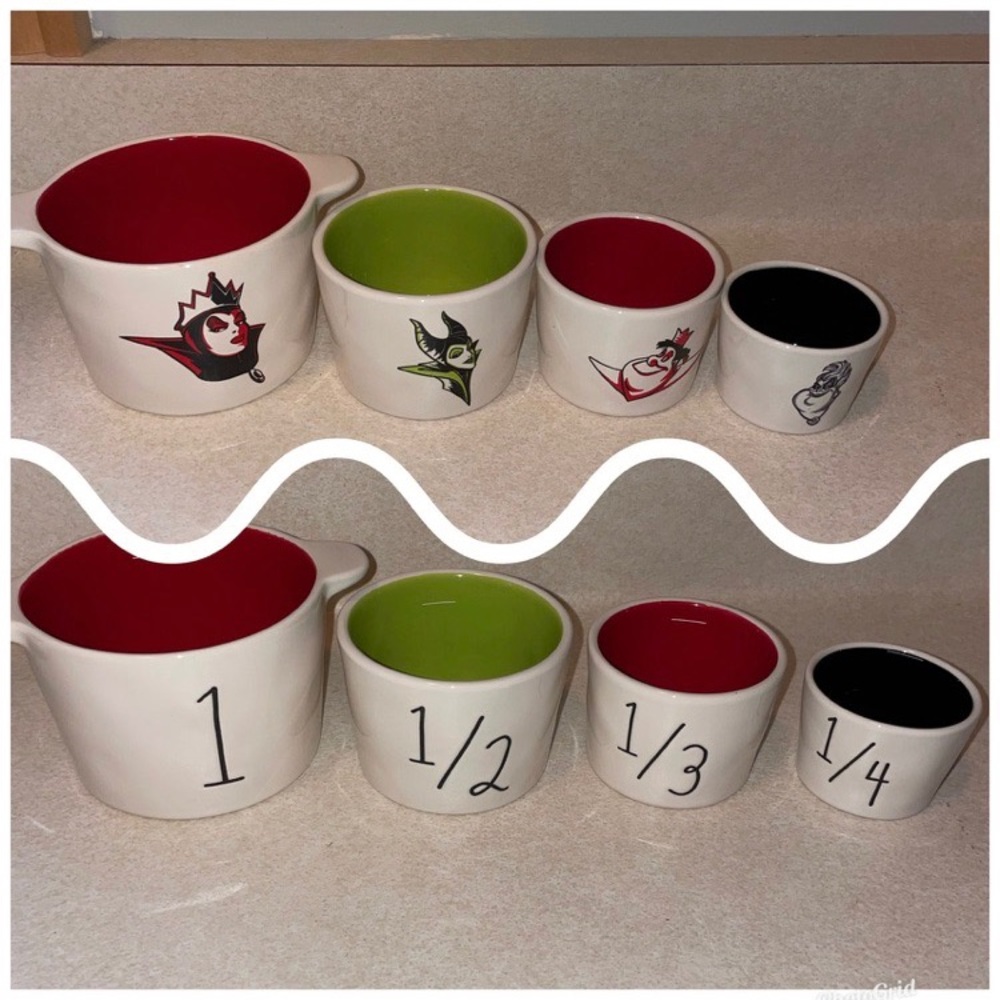 New Rae Dunn x Disney Villains Measuring Cup Set - Picture 3 of 6